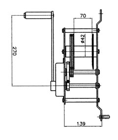 Lifting winch for farm use Cod. 950.270.20